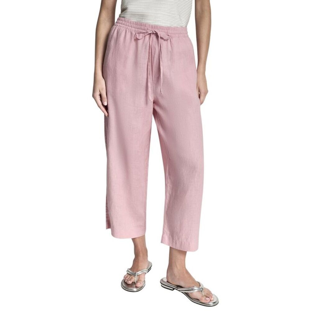 Dkny Womens  Pull On Straight Leg Linen Pant